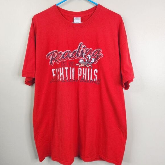 Double A Baseball Reading Fightin Phils Short Sleeve Jersey Style Tee XL - Picture 1 of 5